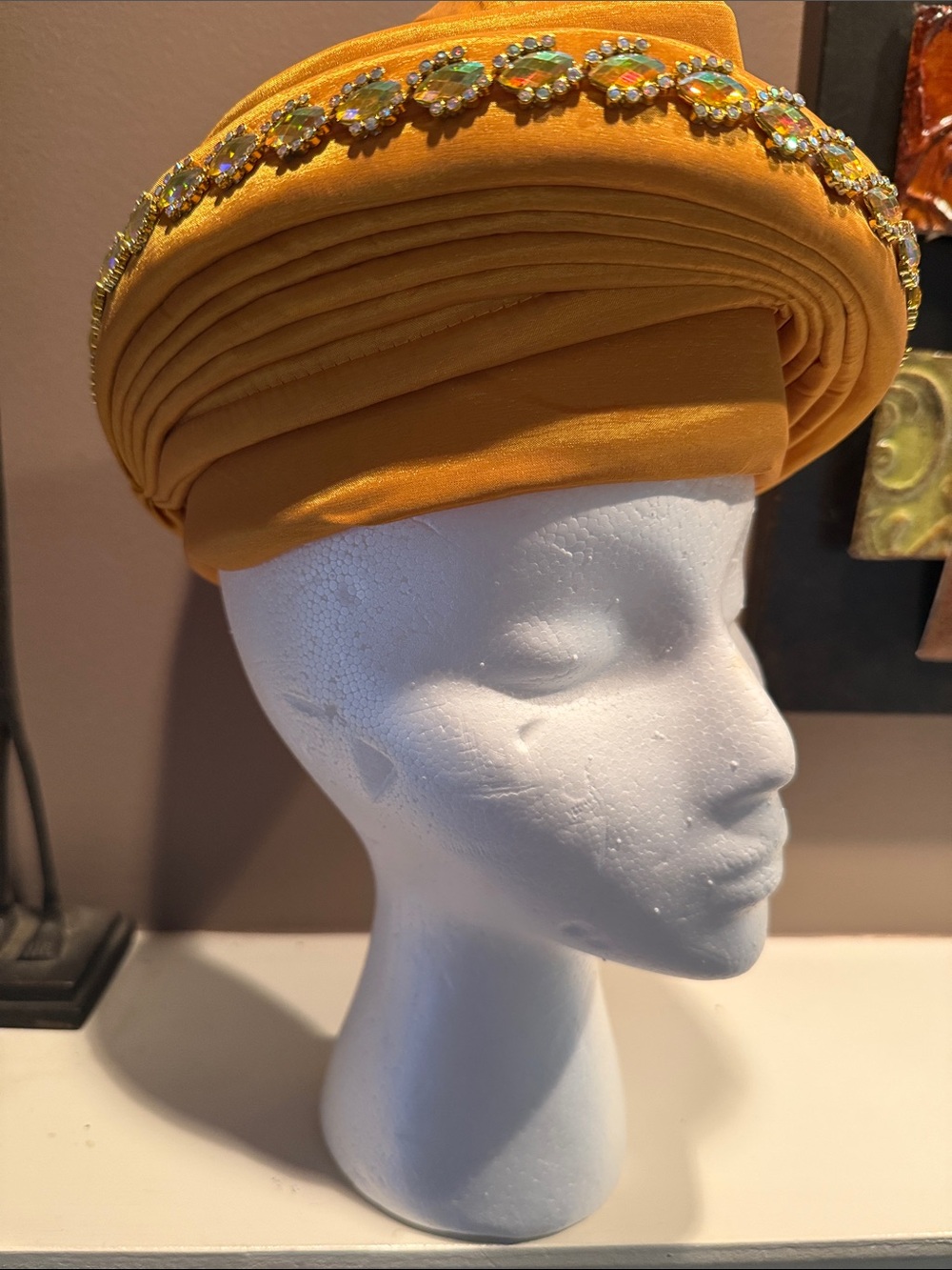 Golden Rhinestone Headwrap - Picture 3 of 5